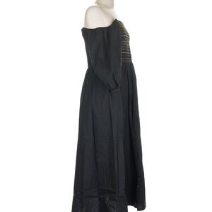 New Old Navy size L Off-Shoulder Black Maxi Dress with Smocked Bodice